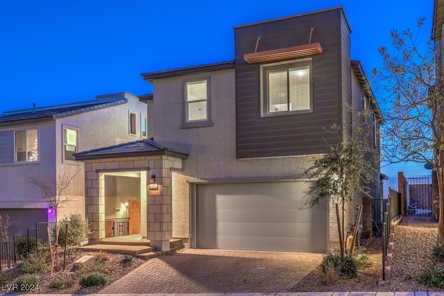 view of front of home featuring a garage