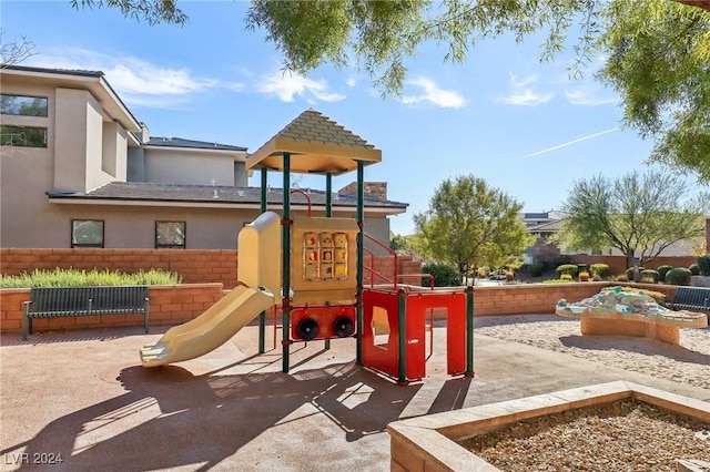 view of jungle gym