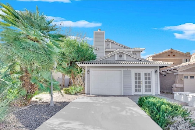 view of front of property featuring french doors