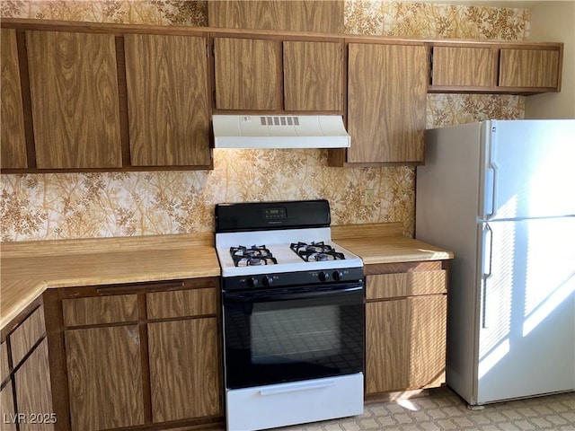 kitchen with white appliances