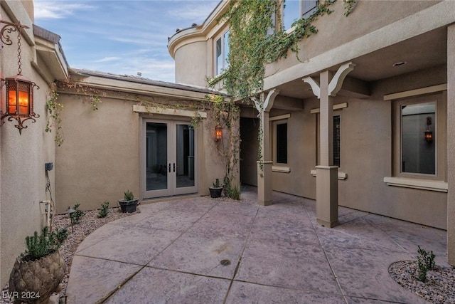 view of patio with french doors