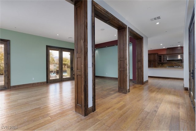 interior space featuring light hardwood / wood-style floors