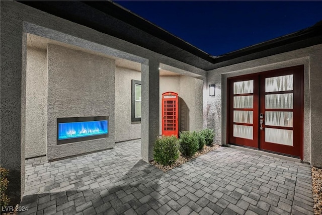 view of exterior entry with french doors