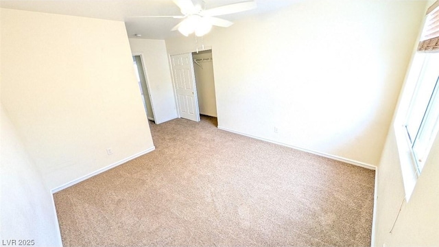 6019 Orca Lilly St, North Las Vegas, NV 89031 - unfurnished bedroom with a closet, carpet flooring, baseboards, and ceiling fan