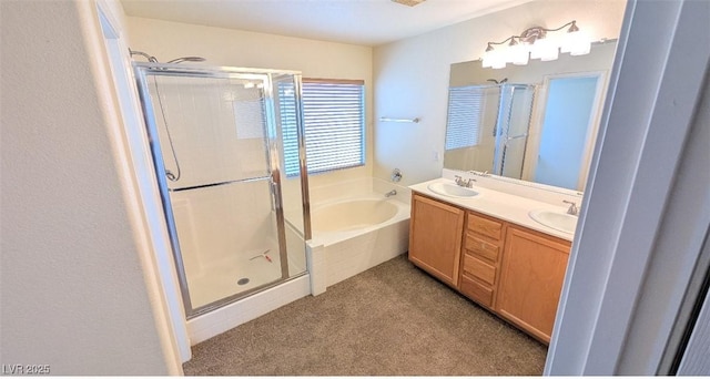 6019 Orca Lilly St, North Las Vegas, NV 89031 - full bath featuring a garden tub, a stall shower, and a sink