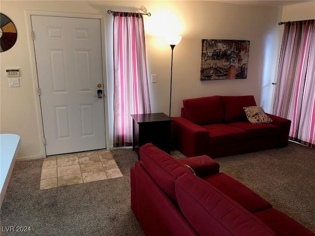 view of carpeted living room