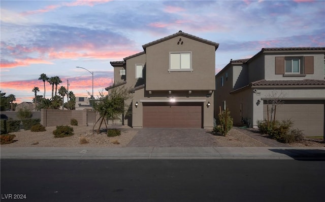 view of front of house featuring a garage