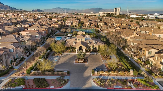 aerial view featuring a mountain view