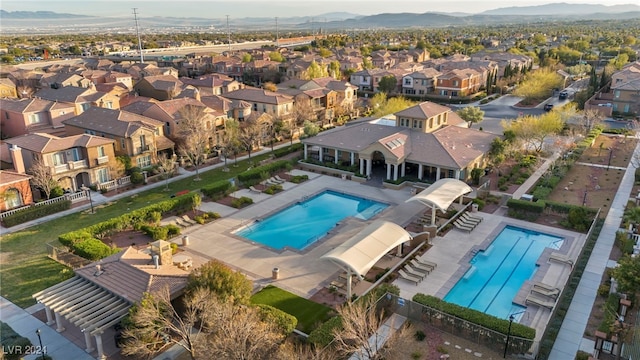 exterior space featuring a mountain view