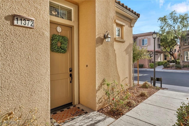 view of doorway to property