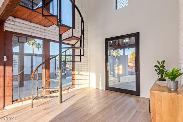 entryway featuring light hardwood / wood-style flooring