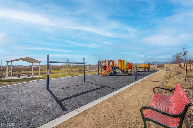 view of jungle gym