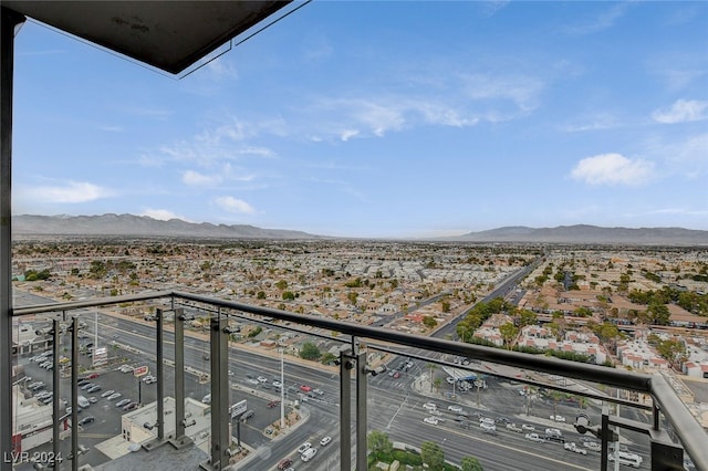 balcony with a mountain view