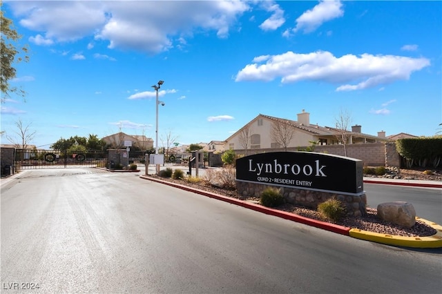 view of community sign