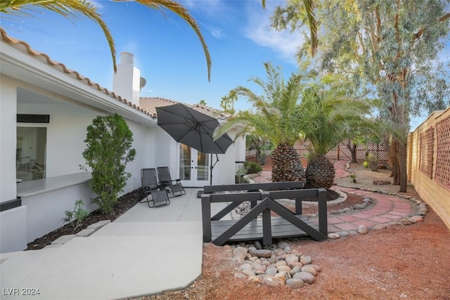 view of patio / terrace with french doors