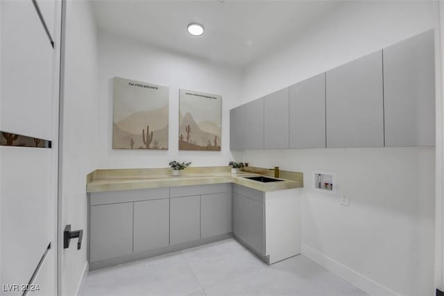 bathroom featuring vanity and tile patterned floors