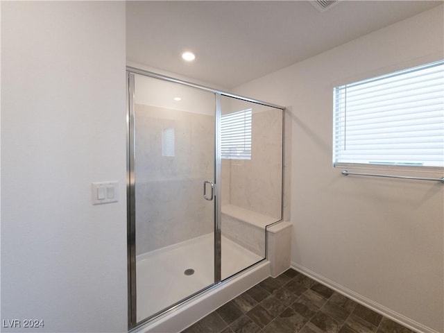 bathroom with walk in shower