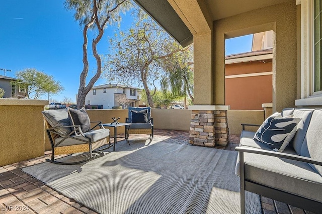 view of patio / terrace featuring an outdoor hangout area