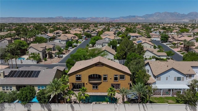 bird's eye view featuring a mountain view