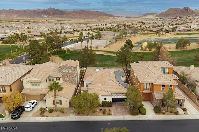 bird's eye view featuring a mountain view