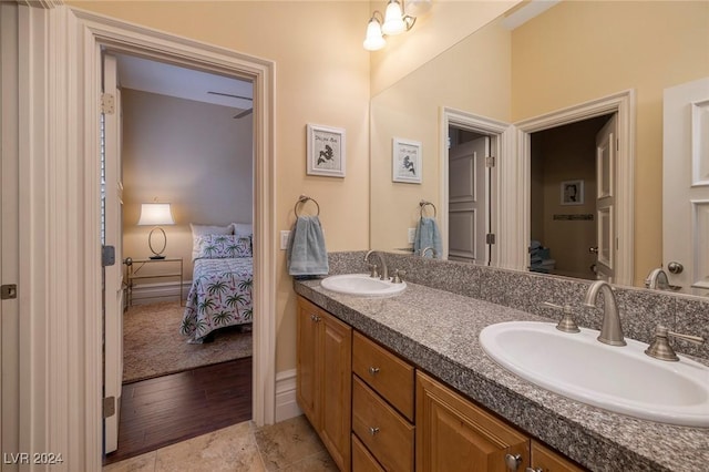 bathroom with vanity