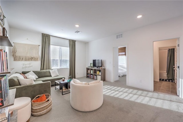 view of carpeted living room