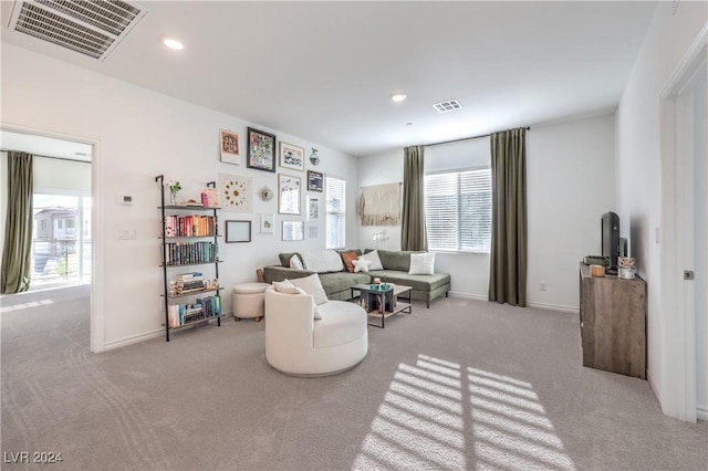 view of carpeted living room