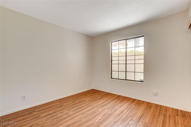 empty room featuring light wood-type flooring