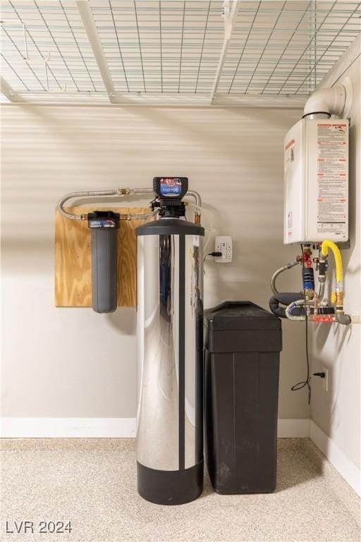 utilities featuring tankless water heater