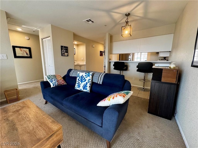 view of carpeted living room