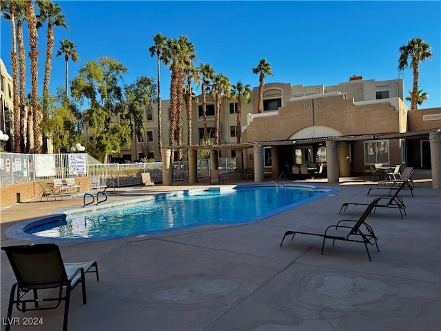 view of pool with a patio area