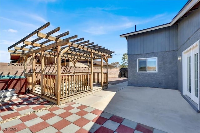 view of patio / terrace with a pergola