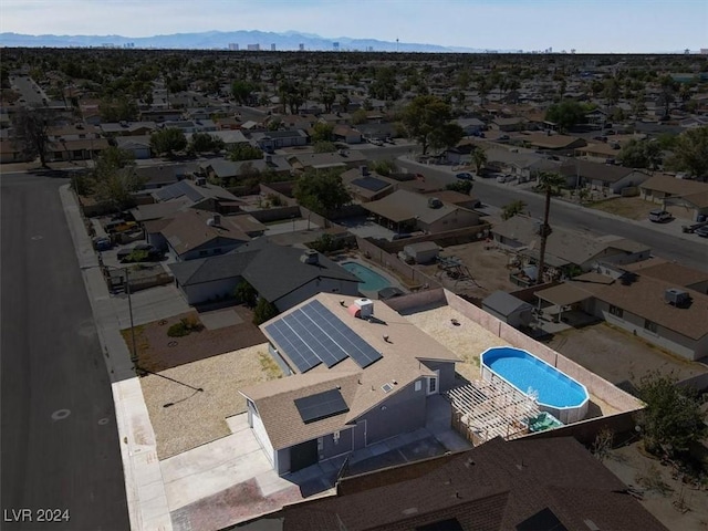 bird's eye view featuring a mountain view