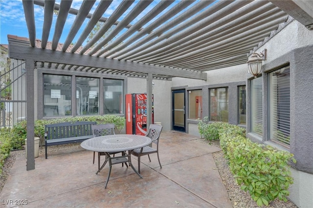 view of patio with a pergola