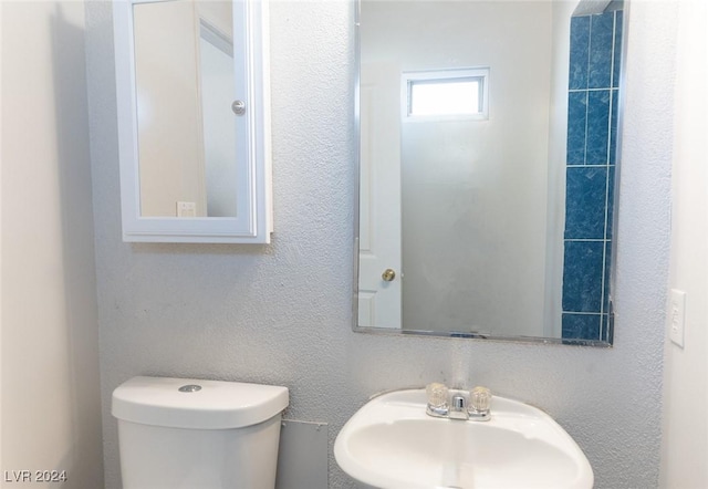 bathroom featuring toilet and sink