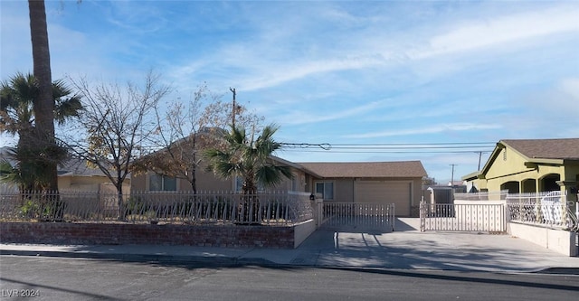 view of front of home featuring a garage