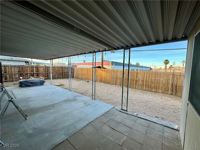 view of patio with fence