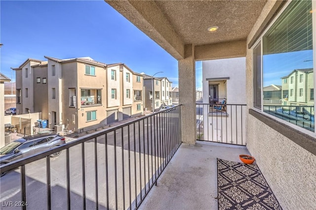 balcony with a residential view