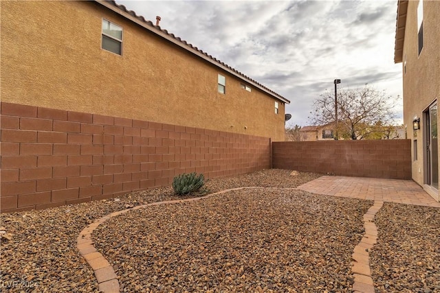 view of yard with a patio