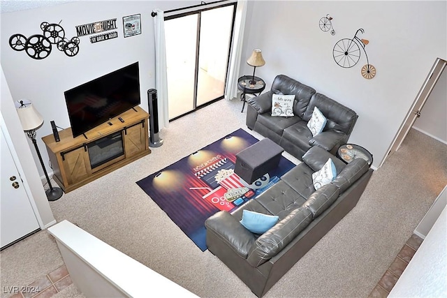 view of carpeted living room