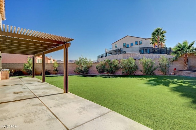 view of yard featuring a patio