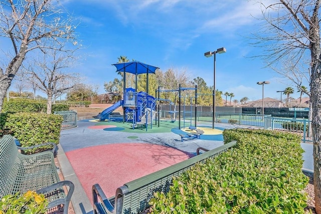 view of jungle gym