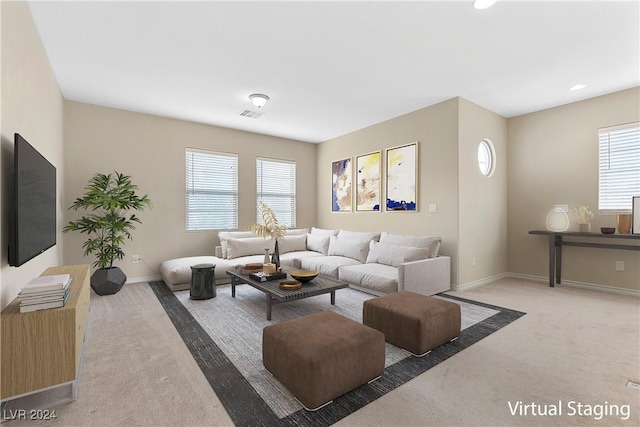 view of carpeted living room