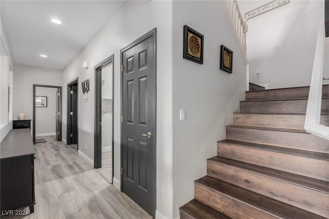 interior space with hardwood / wood-style flooring