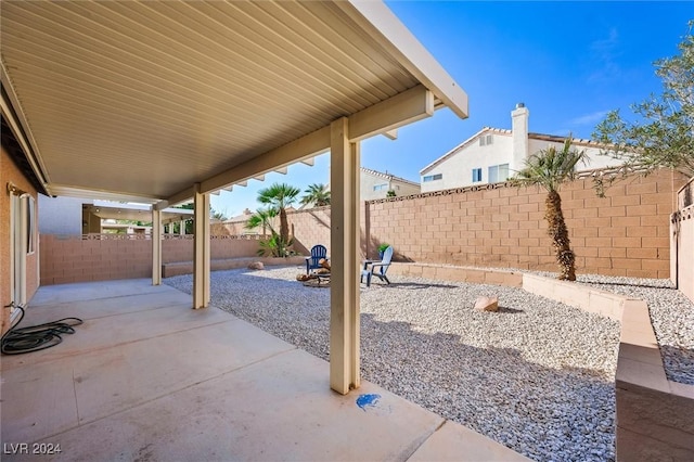 view of patio with a fenced backyard