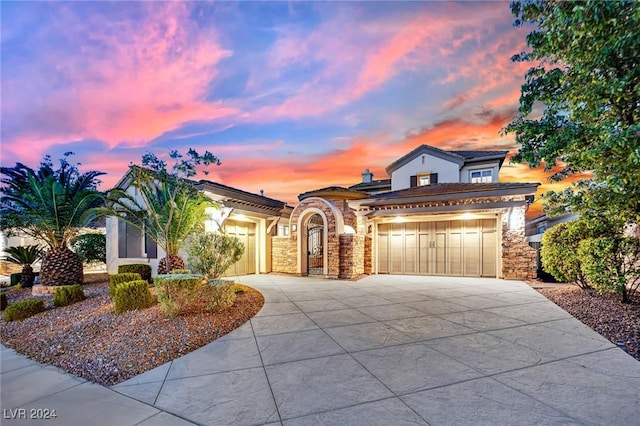 view of front of home featuring a garage