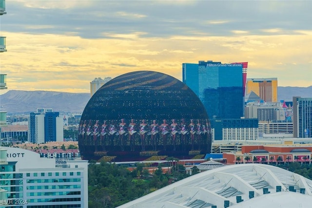 city view with a mountain view