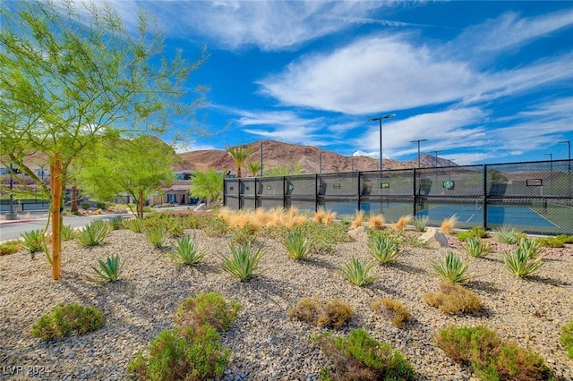 exterior space with a mountain view