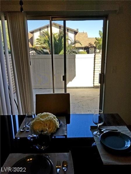 view of dining space