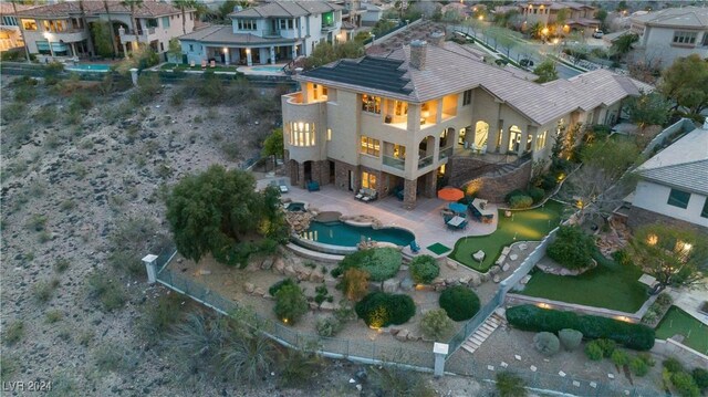 drone / aerial view featuring a residential view